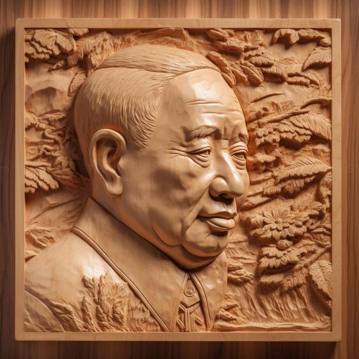 Знаменитости (Китай Мао Цзэдун 2, 3DFMS_8429) 3D модель для ЧПУ станка